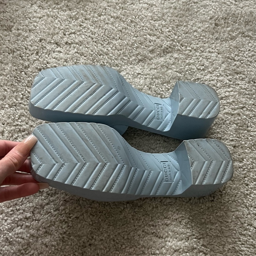 Gucci Women's Light Blue Mules - Picture 3 of 3
